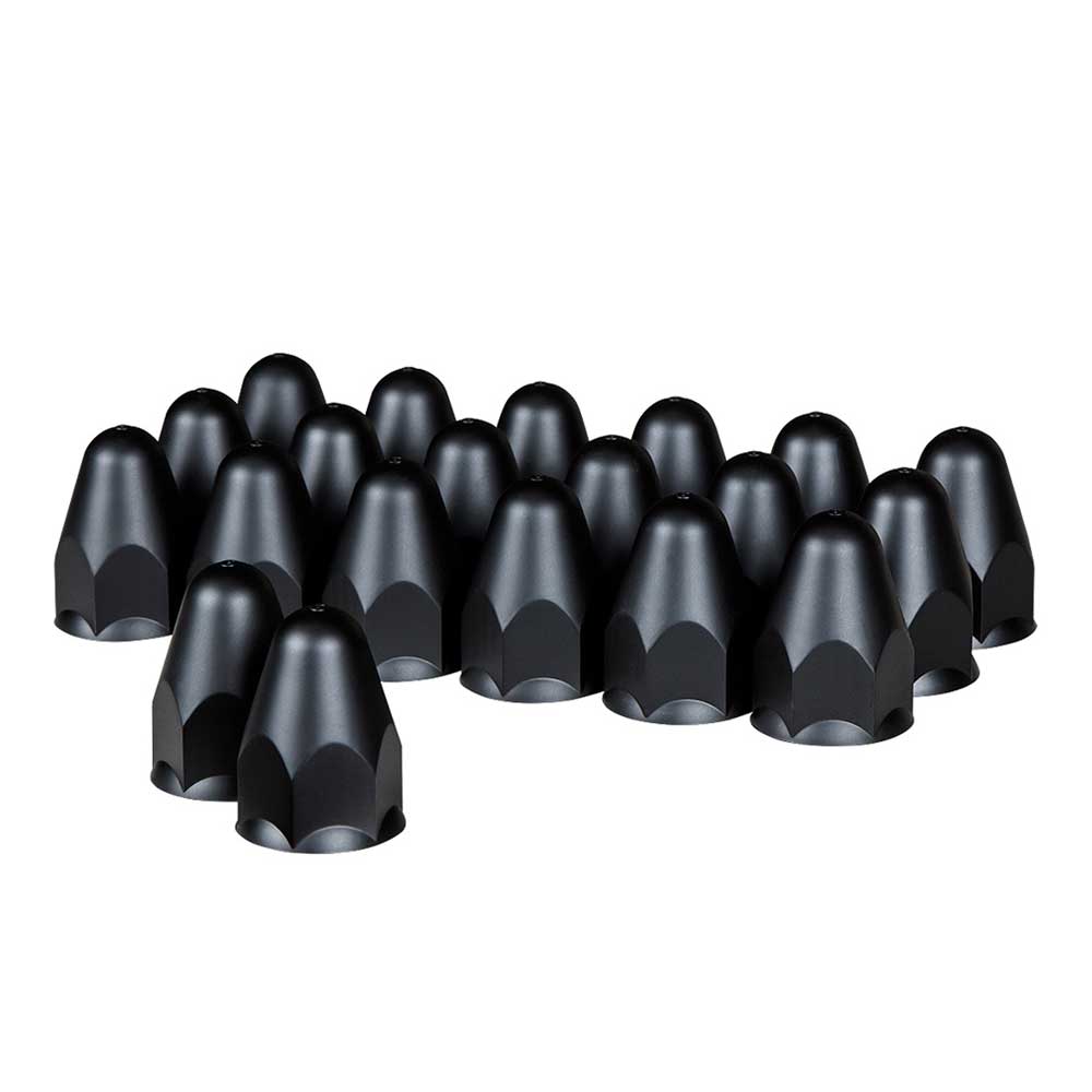 1-1/2" x 2-3/4" Matte Black Nut Covers - Push On 20PK