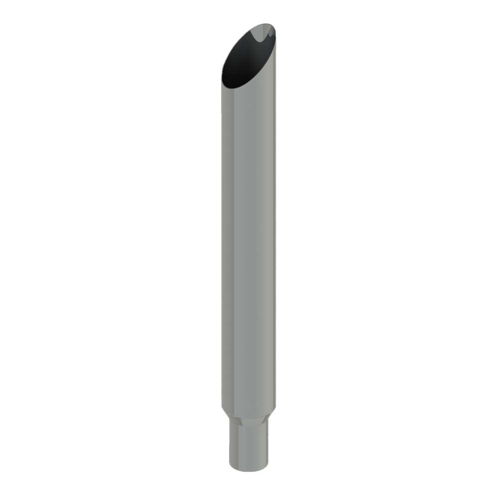 7"-5"D x 48"L Mitered Chrome One-Piece Stack with Extended Tapered End