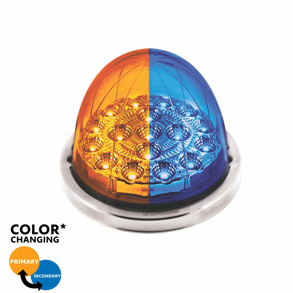 3" Double Fury 17 LED Watermelon Clear Lens w/ SS Bezel Kit