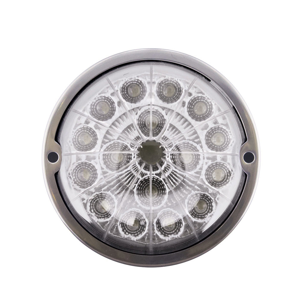 3" Double Fury 17 LED Watermelon Clear Lens w/ SS Bezel Kit