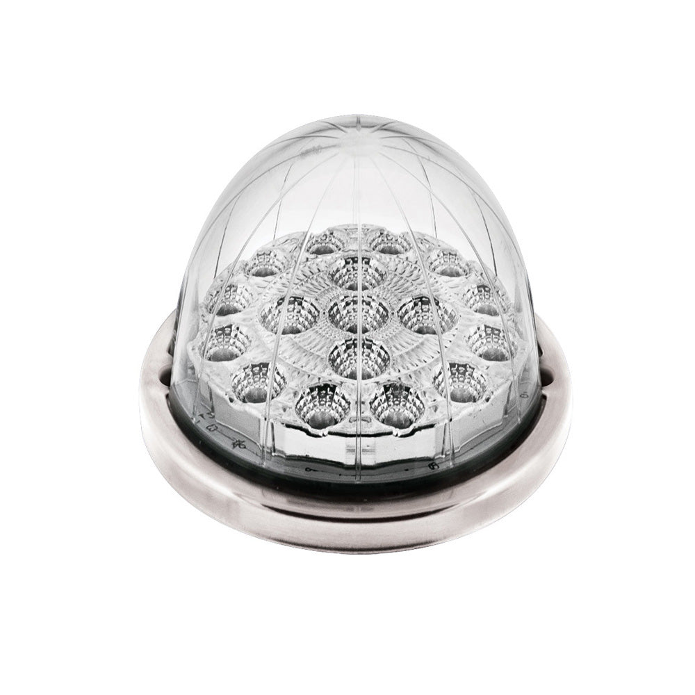 3" Double Fury 17 LED Watermelon Clear Lens w/ SS Bezel Kit