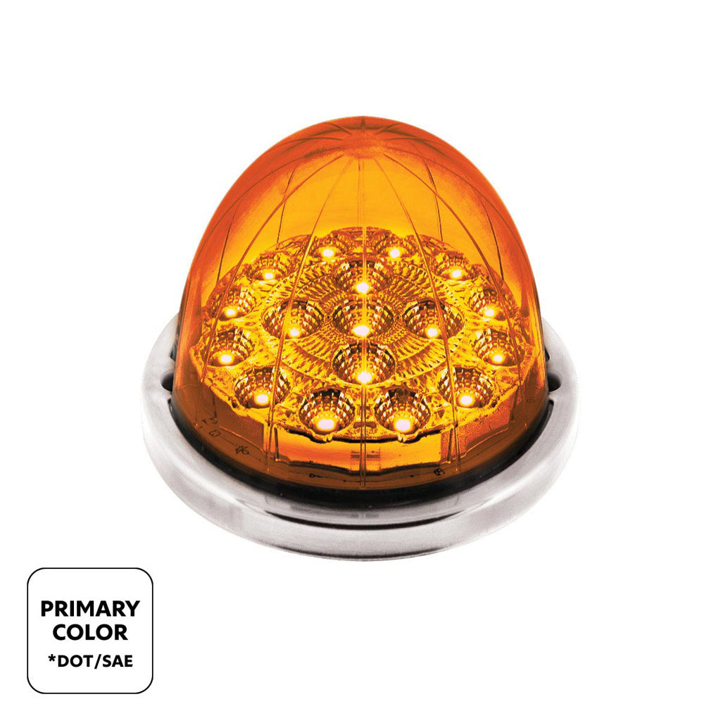3" Double Fury 17 LED Watermelon Clear Lens w/ SS Bezel Kit