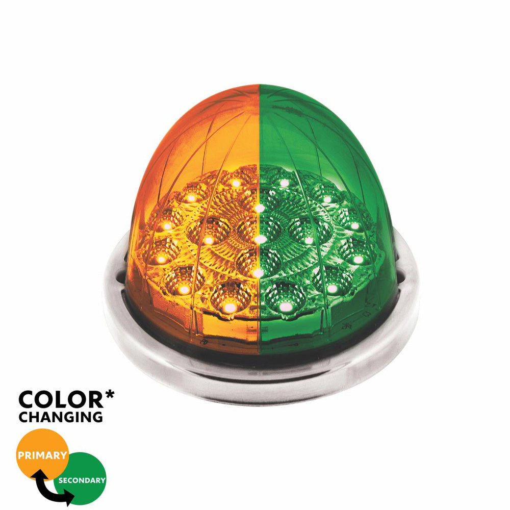 3" Double Fury 17 LED Watermelon Clear Lens w/ SS Bezel Kit