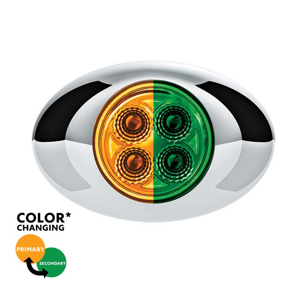 3" Double Fury 4 LED Oval Marker Light