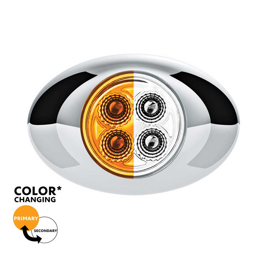 3" Double Fury 4 LED Oval Marker Light