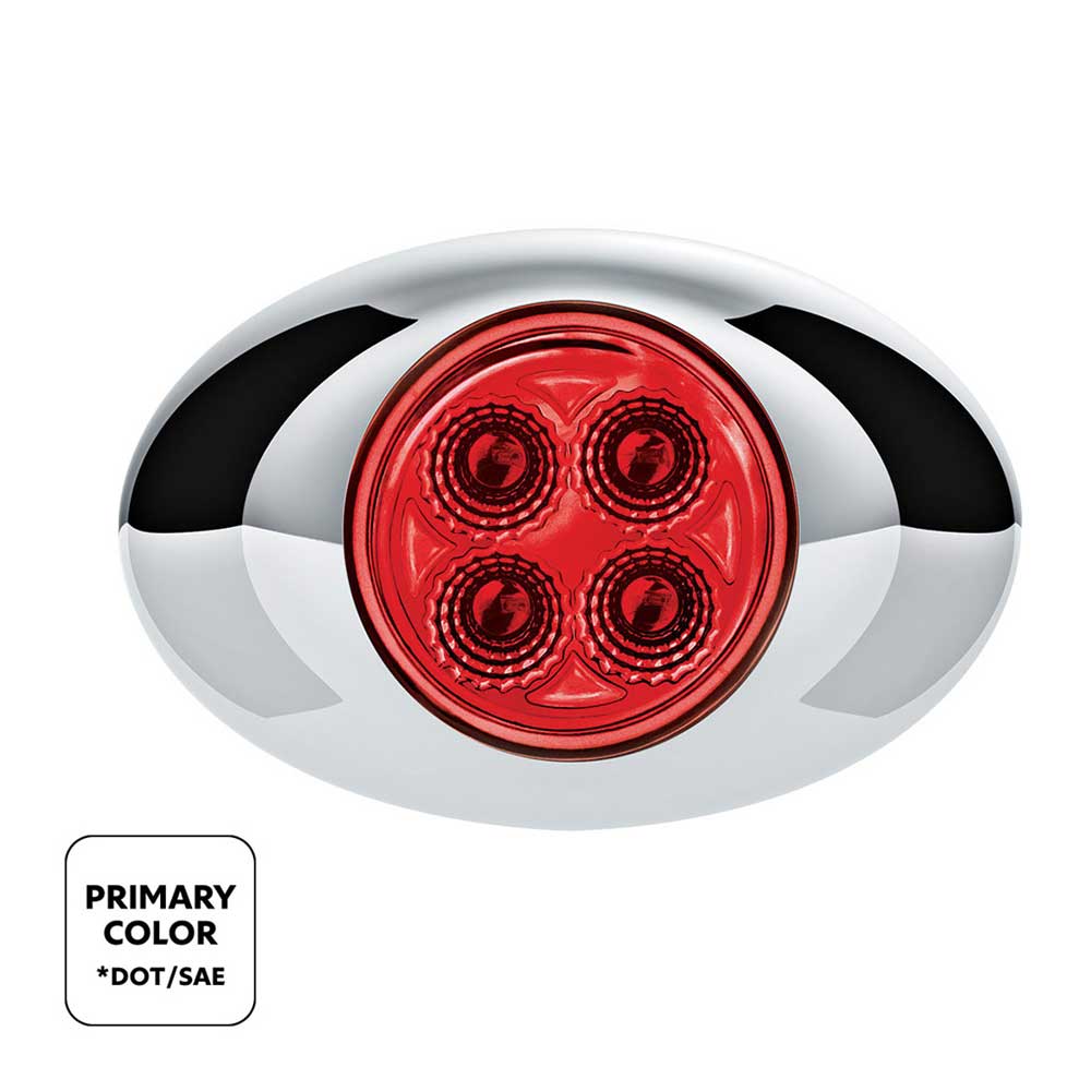 3" Double Fury 4 LED Oval Marker Light