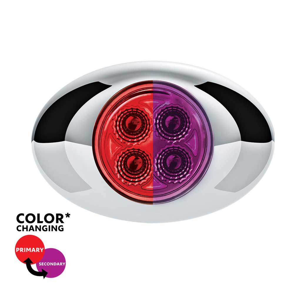 3" Double Fury 4 LED Oval Marker Light