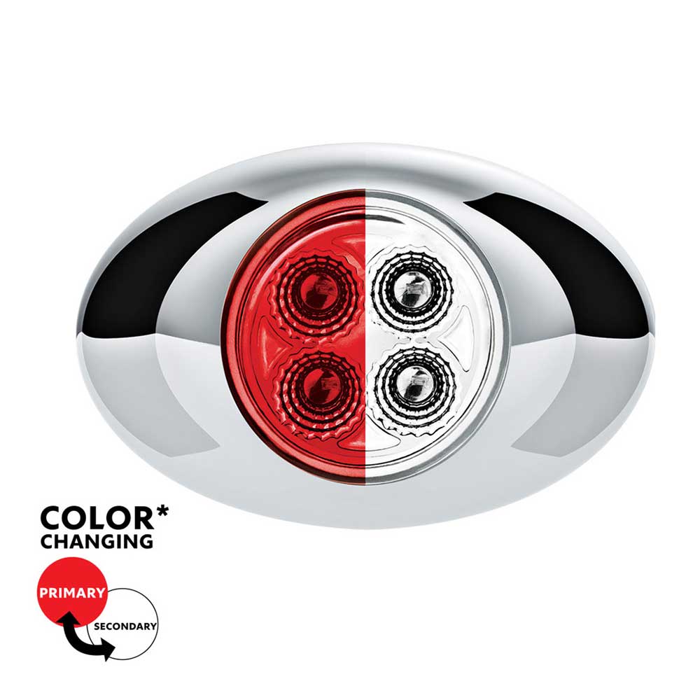 3" Double Fury 4 LED Oval Marker Light