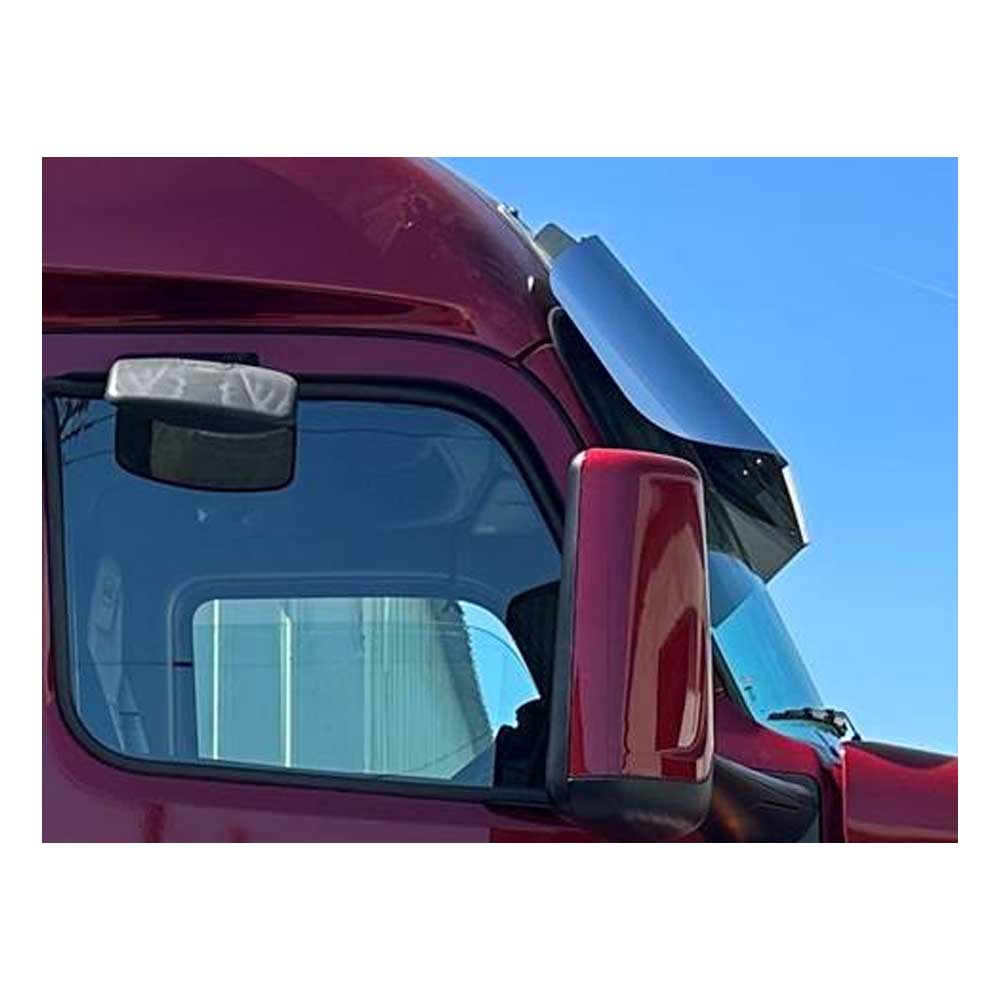 2021-2024 Peterbilt 579 Ultraloft 18" SS Drop Visor with Ten 3/4" Light Cutouts