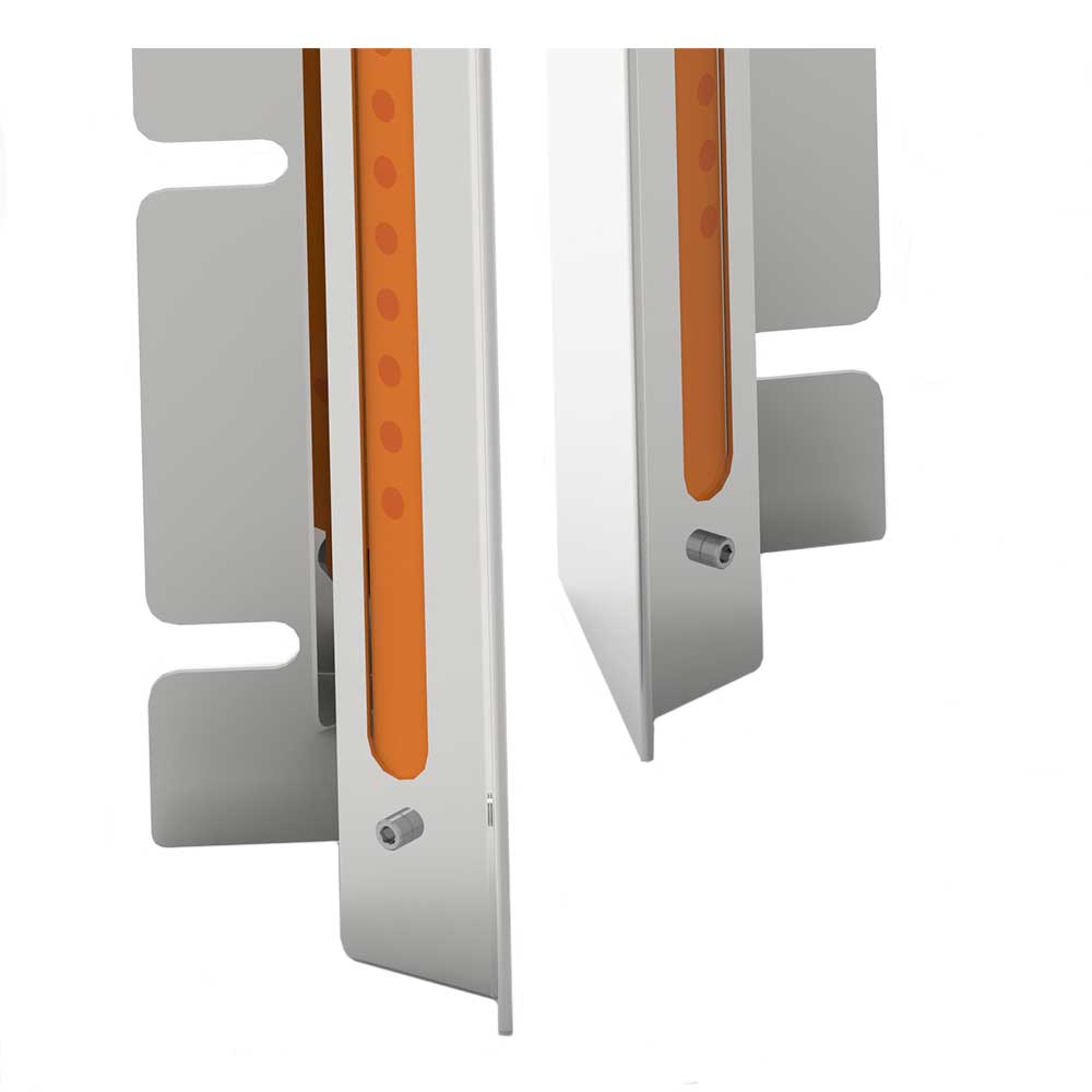 Kenworth W900B, W900L 15" SS Amber LED Backlit Front Air Cleaner Light Bar with Clear Lens