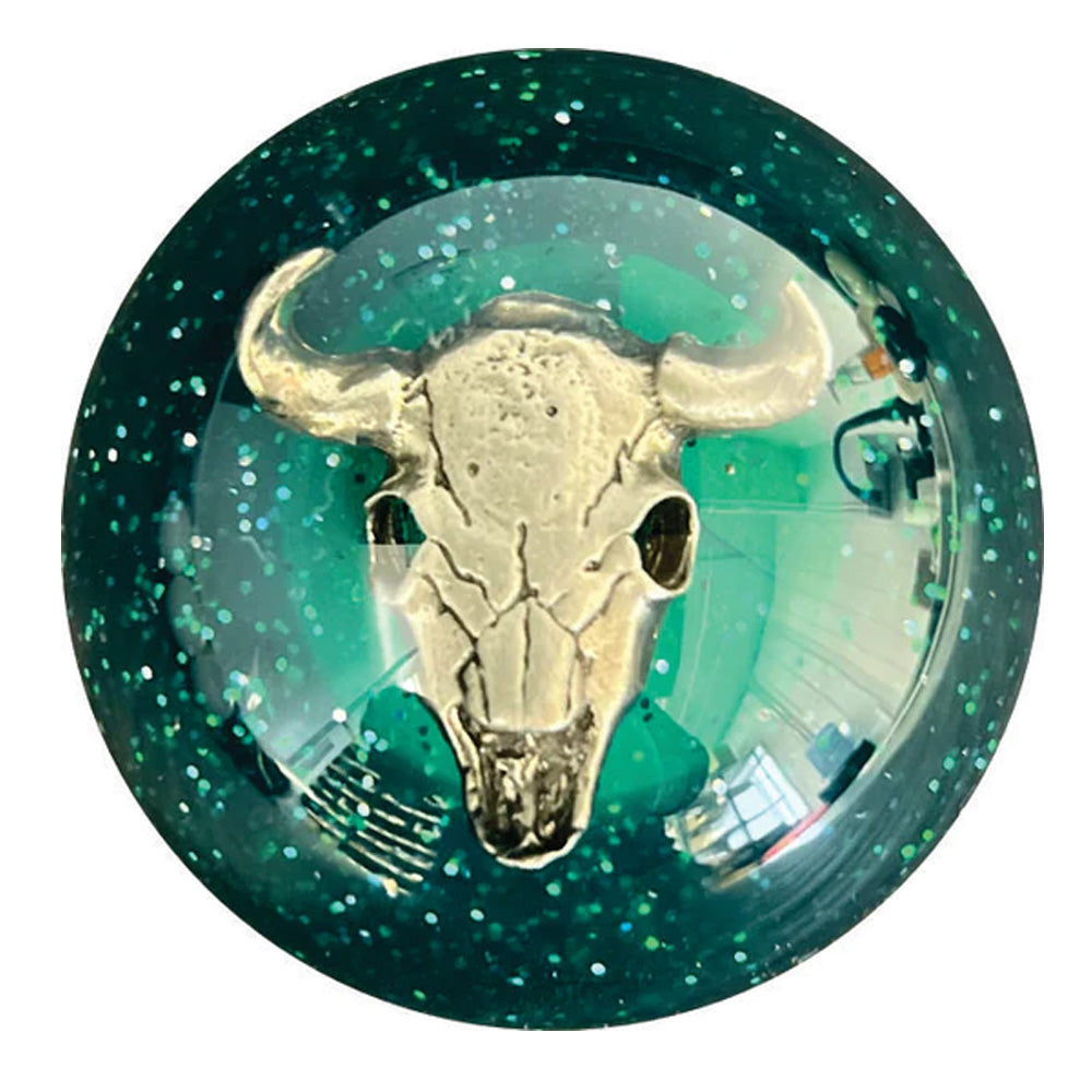 Cow Skull Glitter Brake Knob