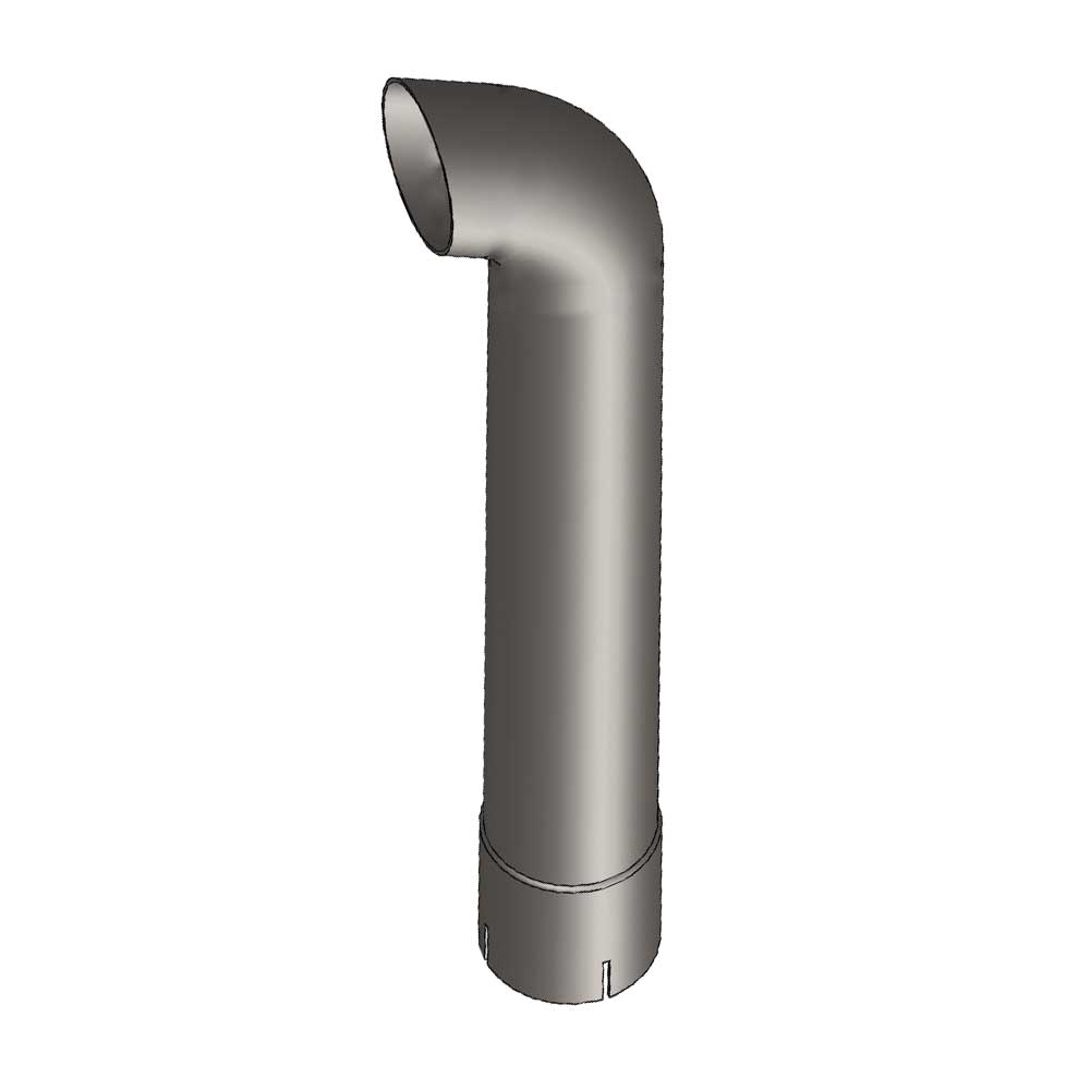 3"D x 24"L Curved Chrome Stack