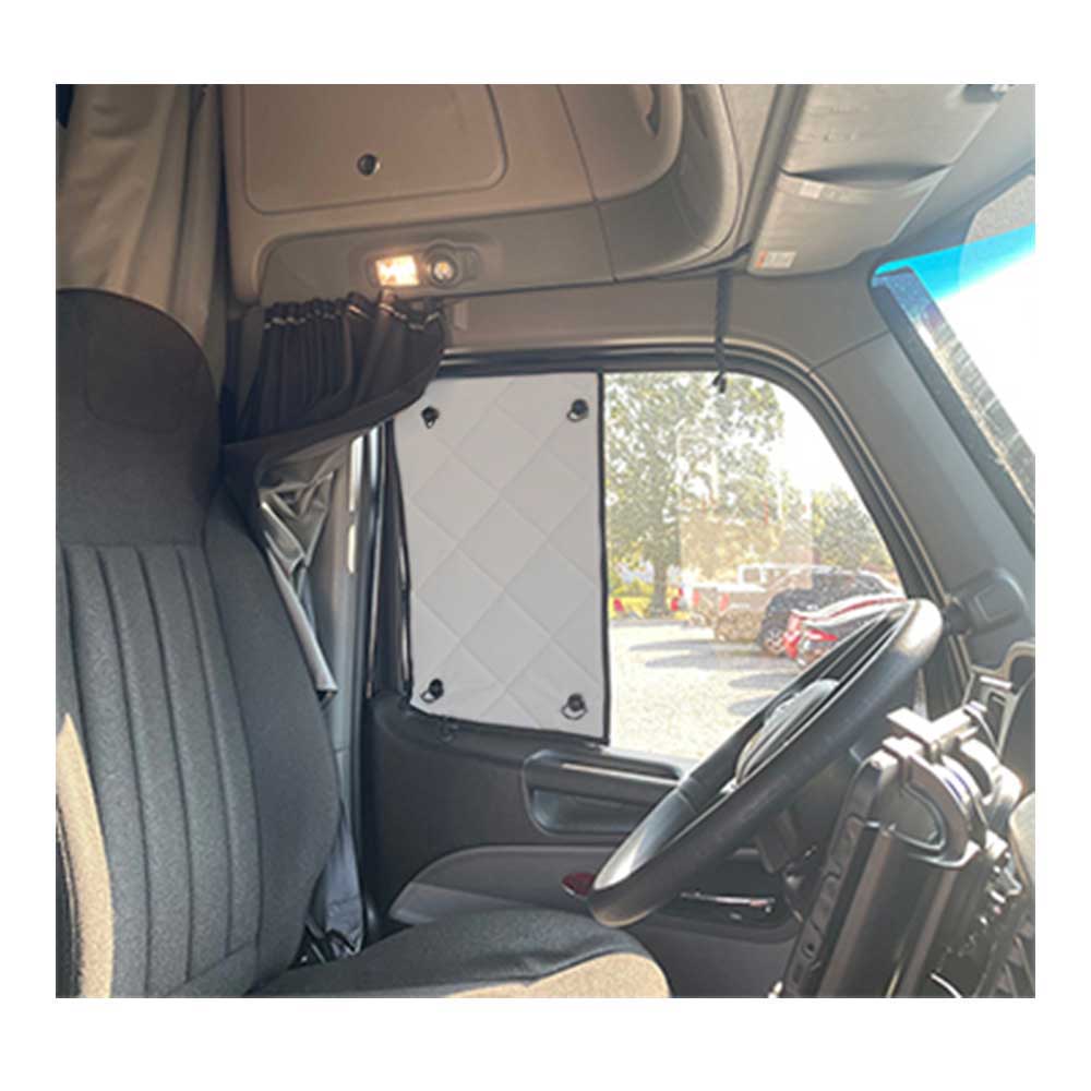 International LT, Lonestar, RH ZenEclipse SunBlocker - Grey Passenger Side