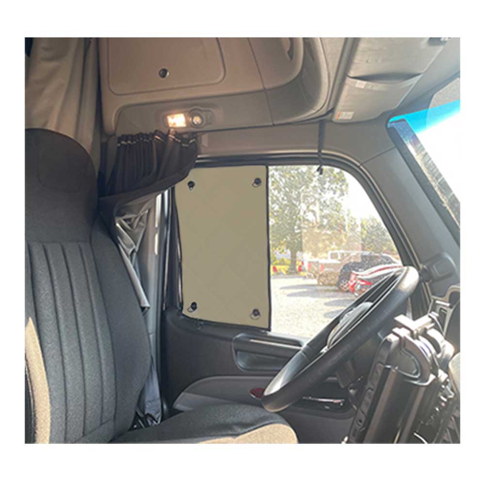 Kenworth T170, T270, T300, T440, T470, T600, T800, W900 ZenEclipse SunBlocker - Tan Passenger Side