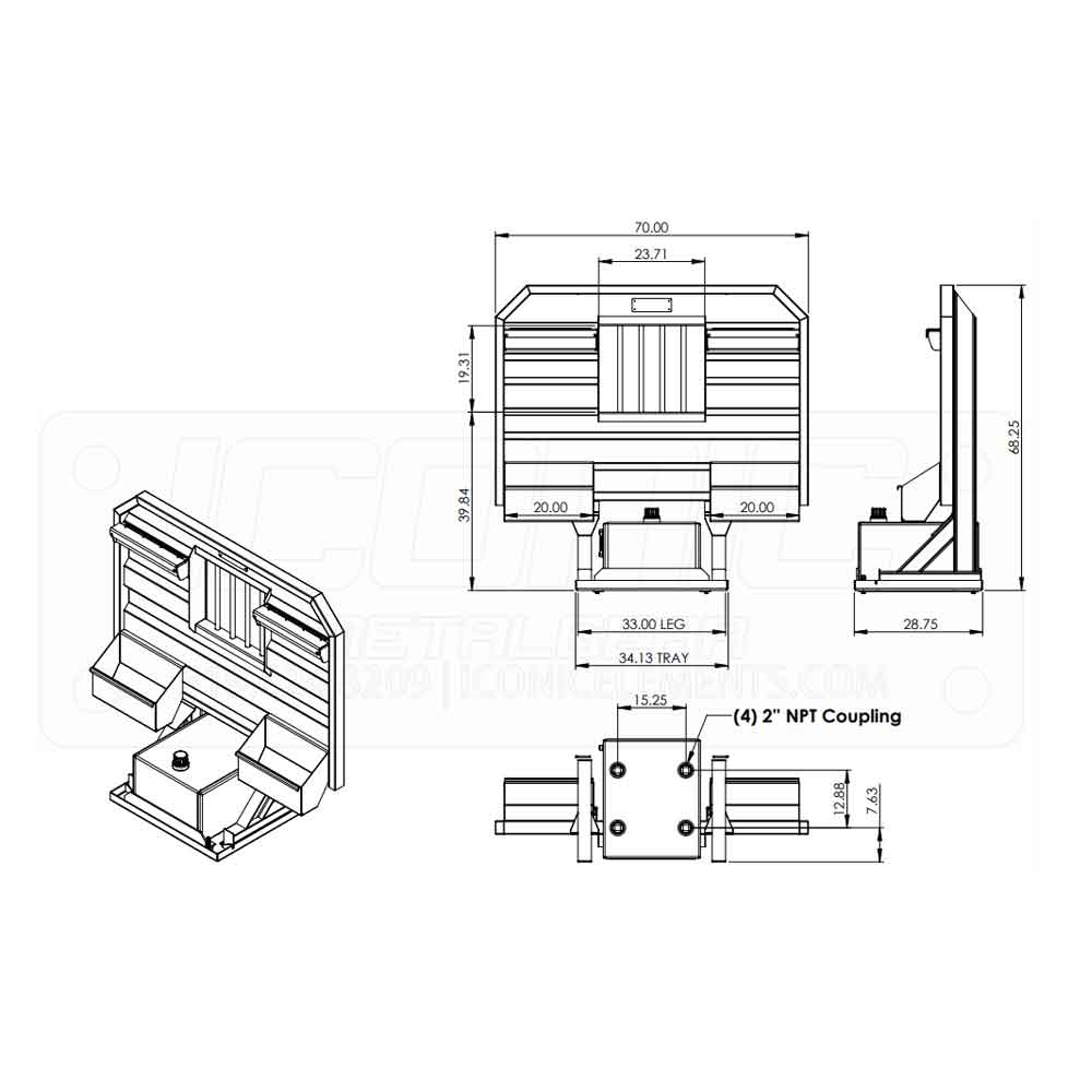70" Cab Rack with 30 Gallon Hydraulic Tank