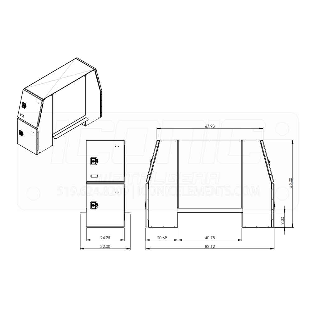 B-Pack 24" x 55" x 82" Smooth Toolbox