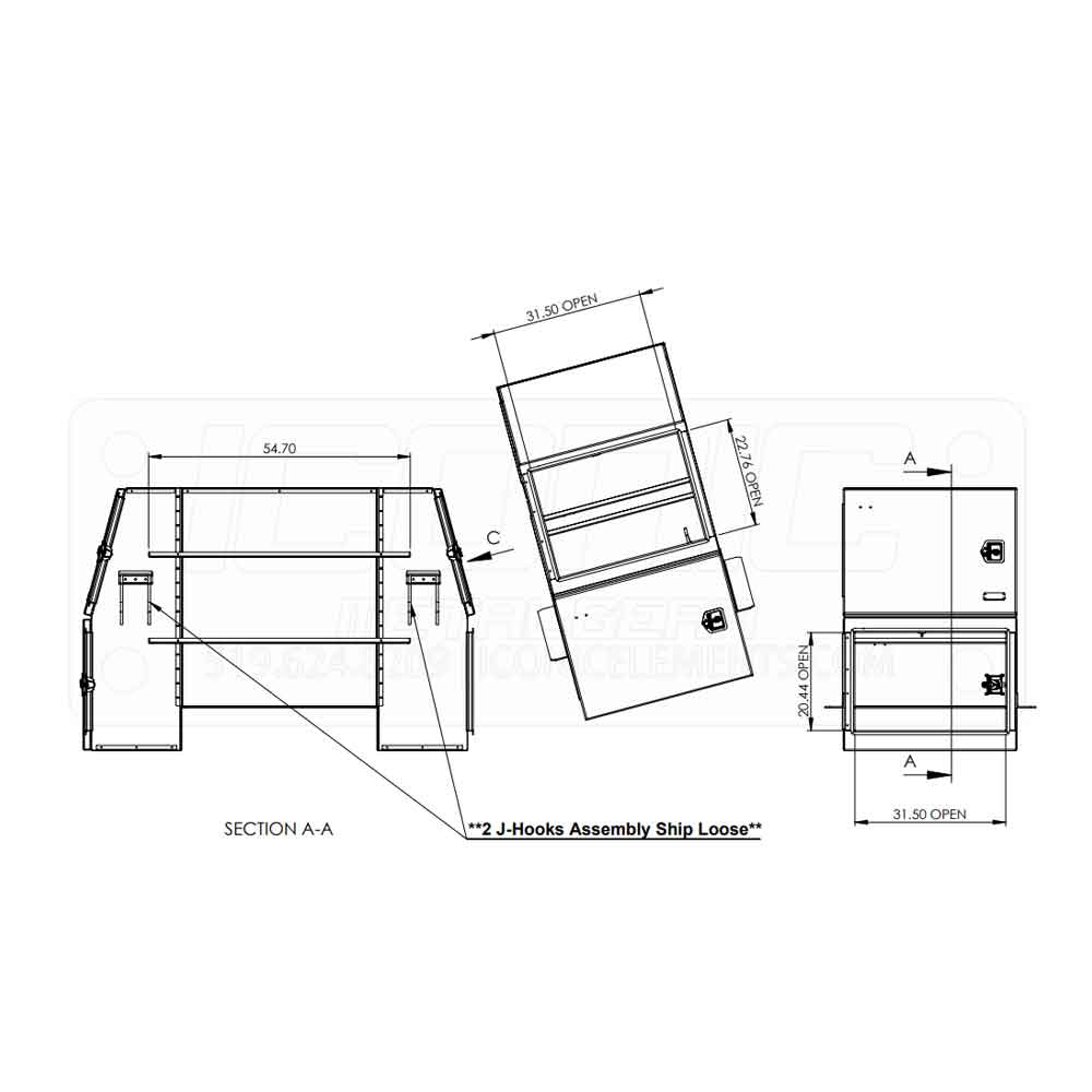 B-Pack 36" x 55" x 82" Smooth Toolbox