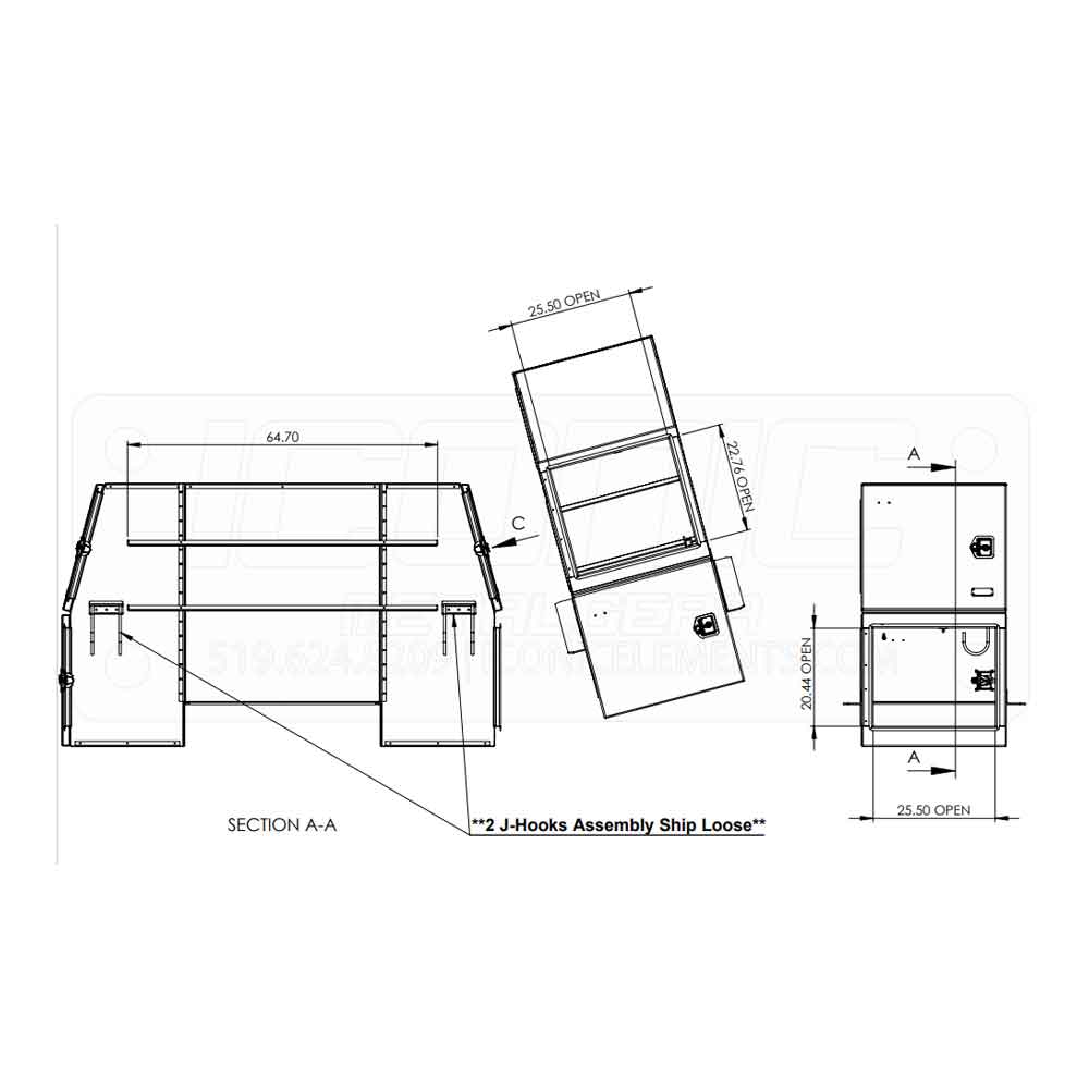 B-Pack 30" x 55" x 92" Smooth Toolbox