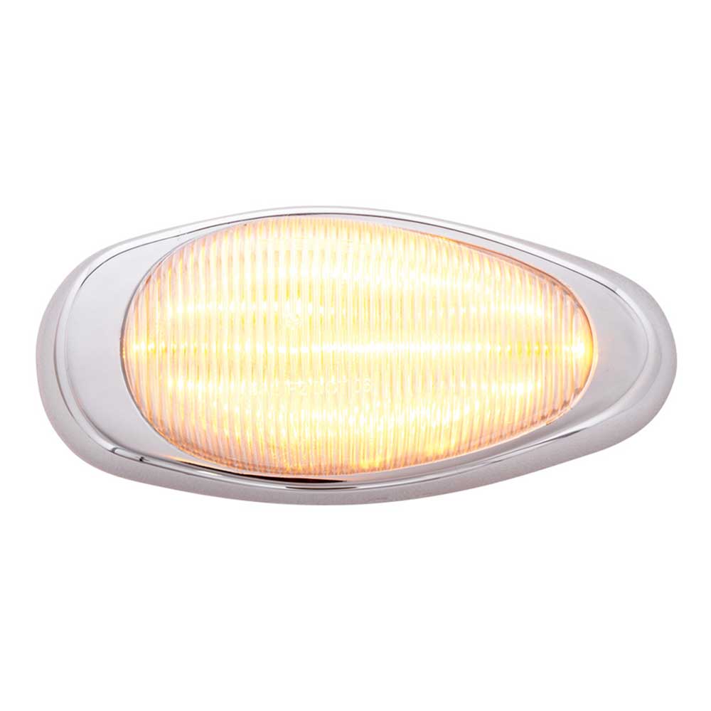 Freightliner 15 LED Side Marker Turn Signal Light with Chrome Bezel