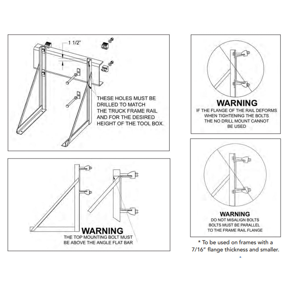 No Drill Ez-Mounting Kit for 24"D Toolbox