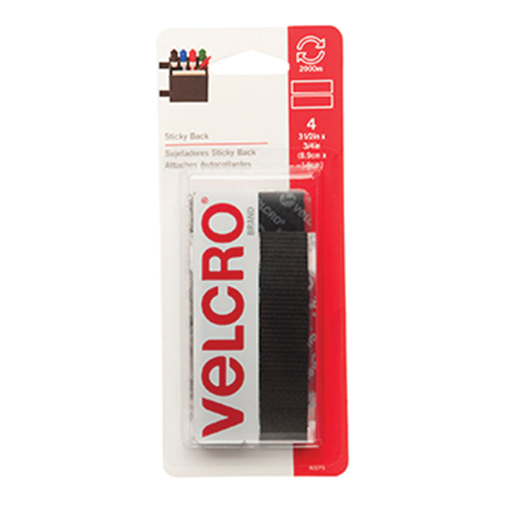 3-1/2" Velcro Strips with Adhesive Back 3PK