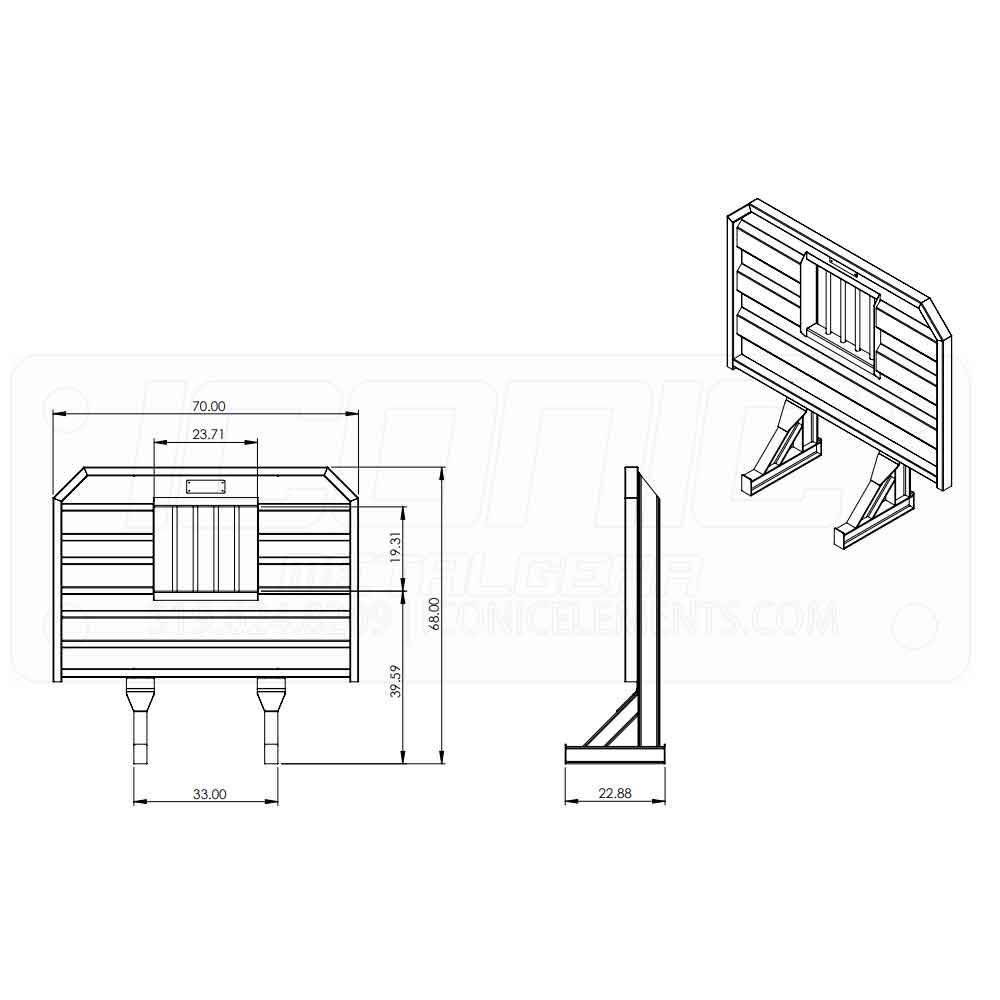 70"x 68" Cab Rack with Jail Window