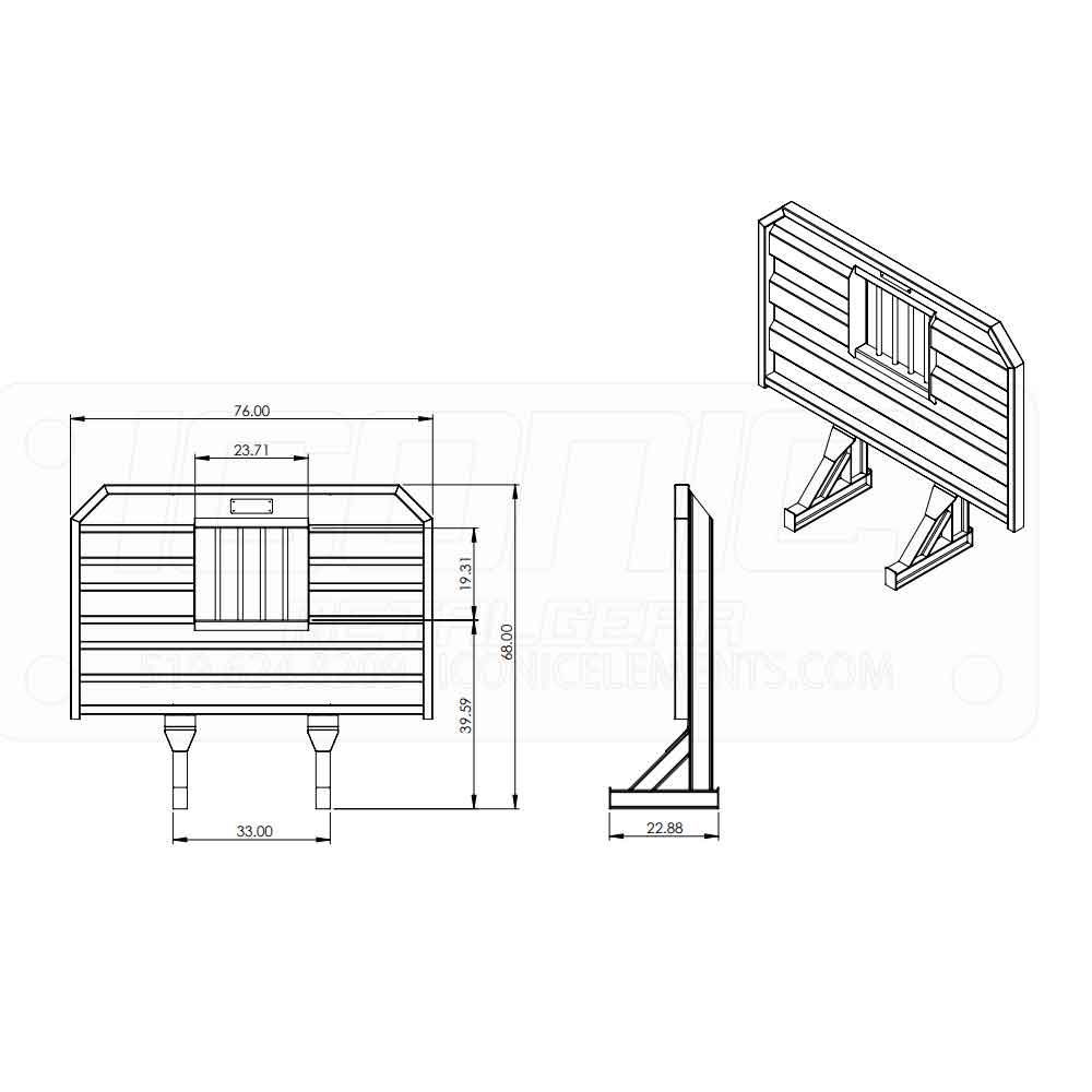 76" x 68" Cab Rack with Jail Window