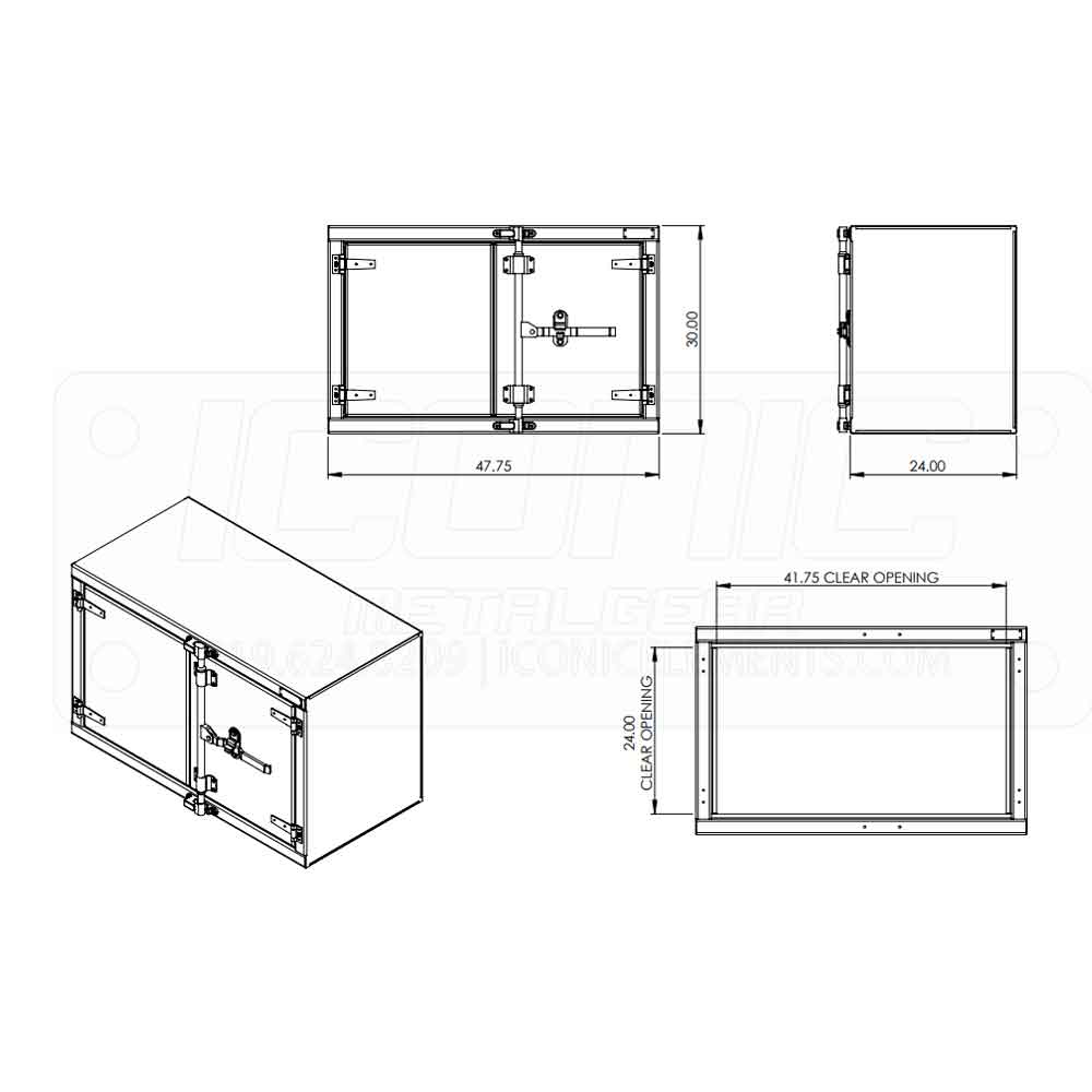 Smooth 48" x 30" x 24" Cam Lock Toolbox
