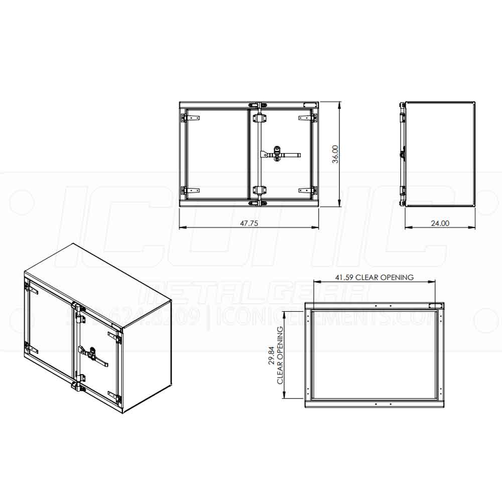 Checker 48" x 36" x 24" Cam Lock Toolbox