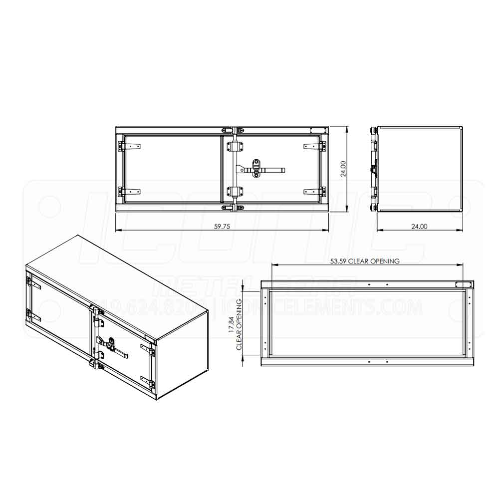 Checker 60" x 24" x 24" Cam Lock Toolbox
