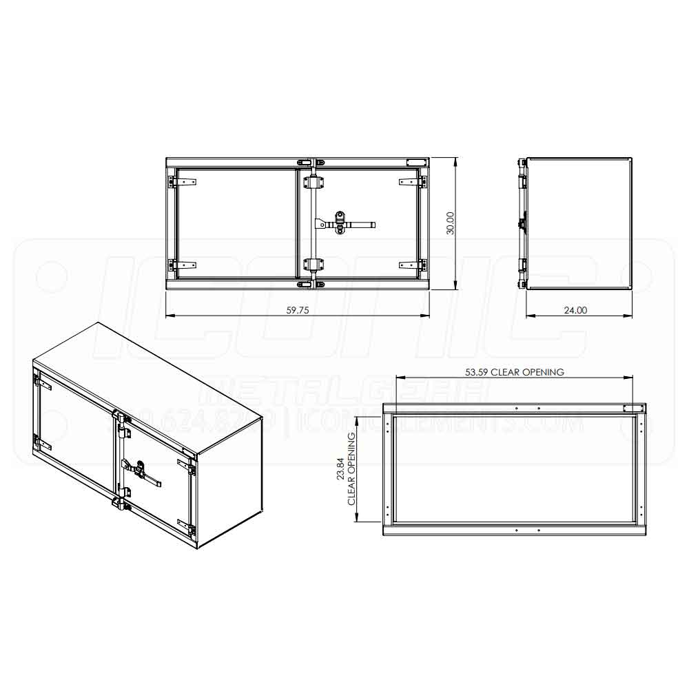 Checker 60" X 30" X 24" Cam Lock Toolbox