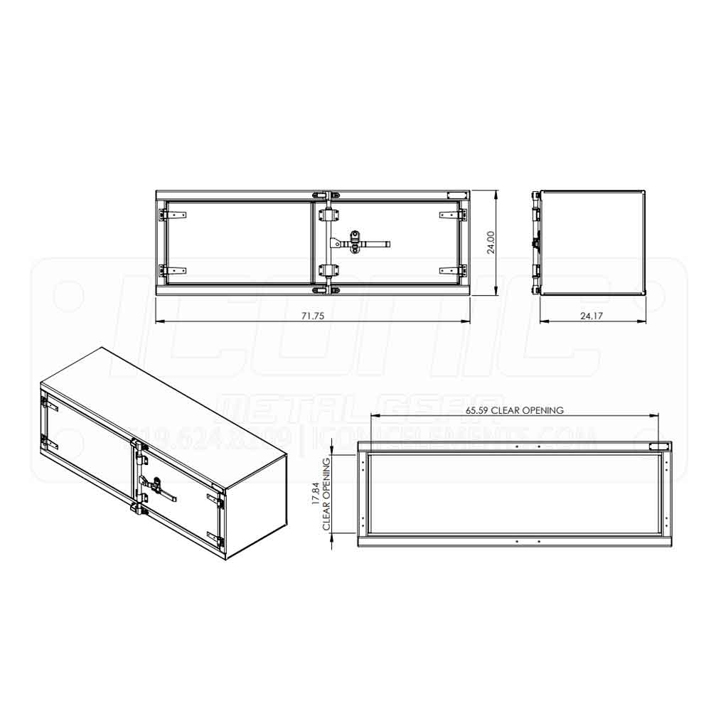 Checker 72" x 24" x 24" Cam Lock Toolbox