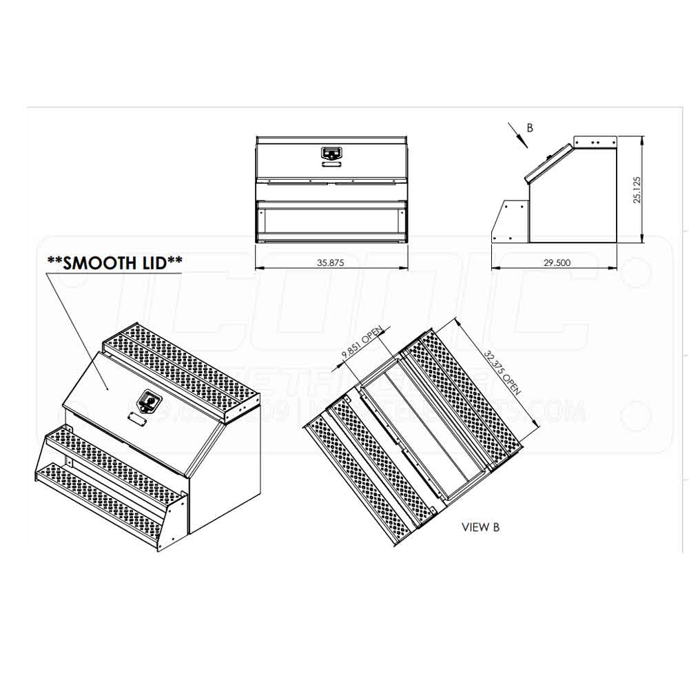 36" Smooth Lid Step Box