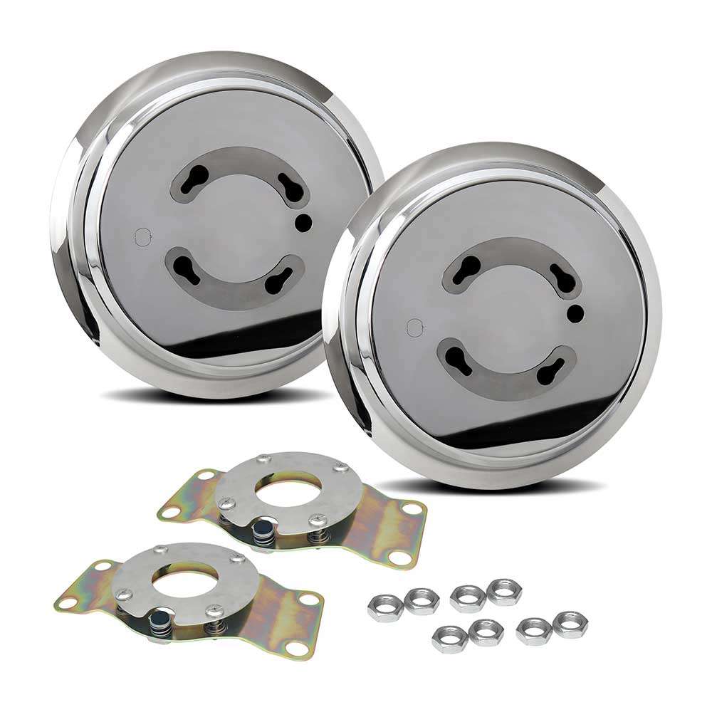 22-1/2" Front Twist & Lock Stainless Steel Axle Covers