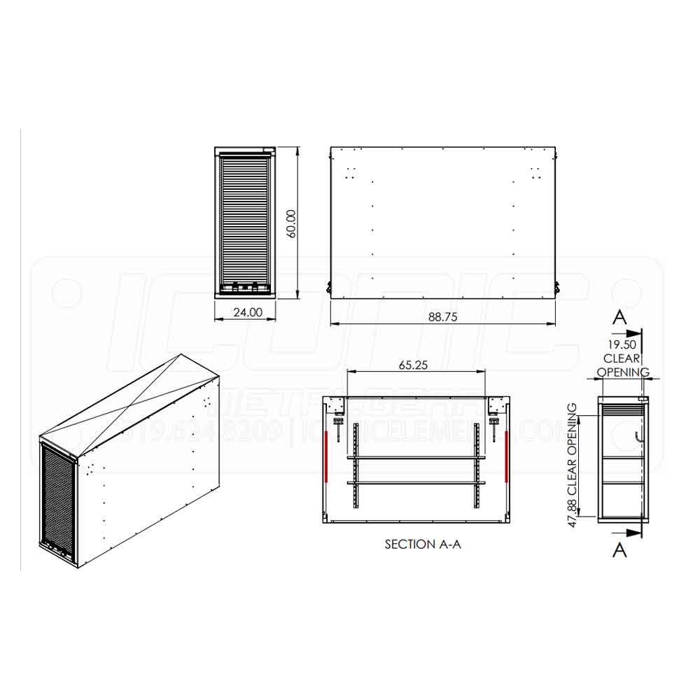 24" x 60" x 89" Roll Up Cross Box