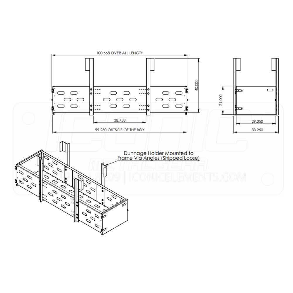 30" Enclosed Wood Holder Box