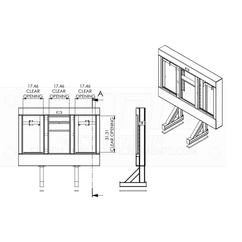 70" x 68" x 8 Enclosed Cab Rack