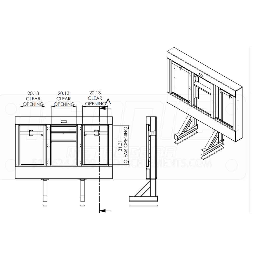78 x 68 x 8 Enclosed Cab Rack