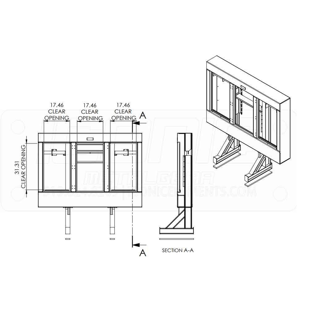 70" x 68" x 10" Enclosed Cab Rack