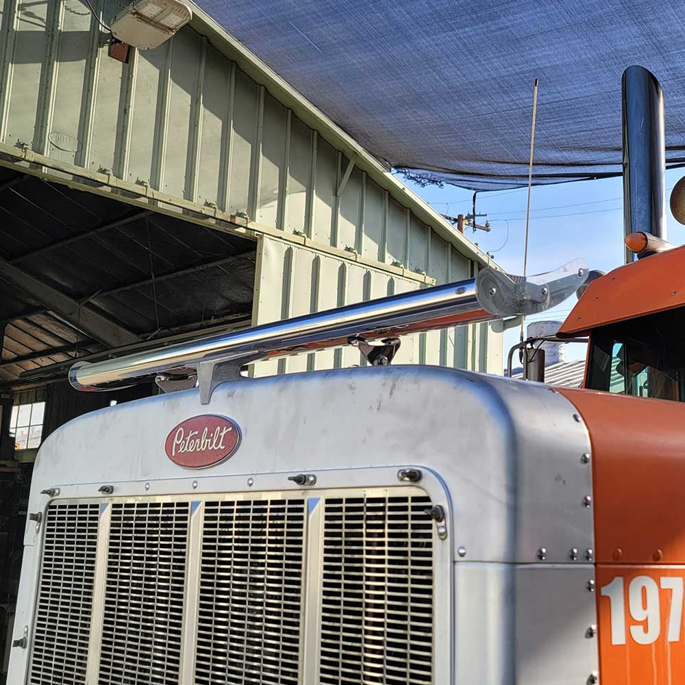 42" x 9-1/2" Stainless Steel Wide Hood Wing for Peterbilt and Freightliners