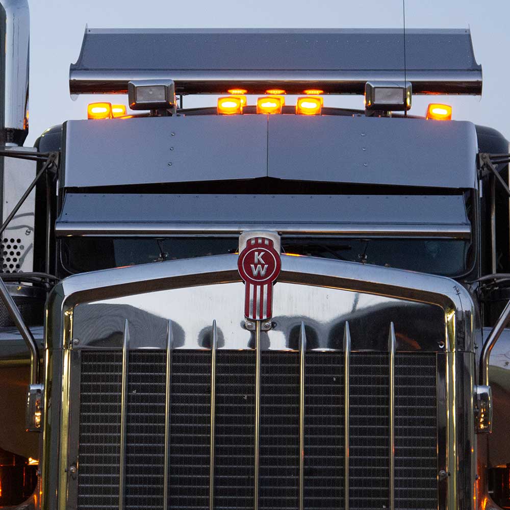 42" x 9-1/2" Stainless Steel Wide Hood Wing for Kenworth W900L
