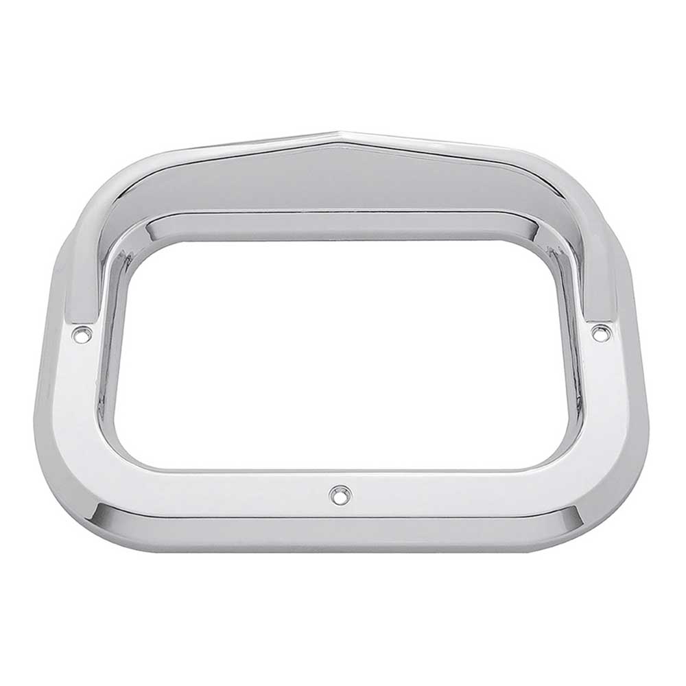 4" x 6" Chrome Plated Rectangle Bezel with Visor