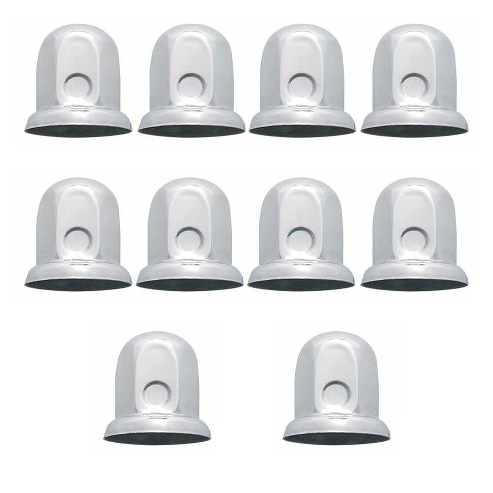 33mm x 2-1/8" Stainless Steel Standard Nut Cover with Flange 10-Pack "“ Push On