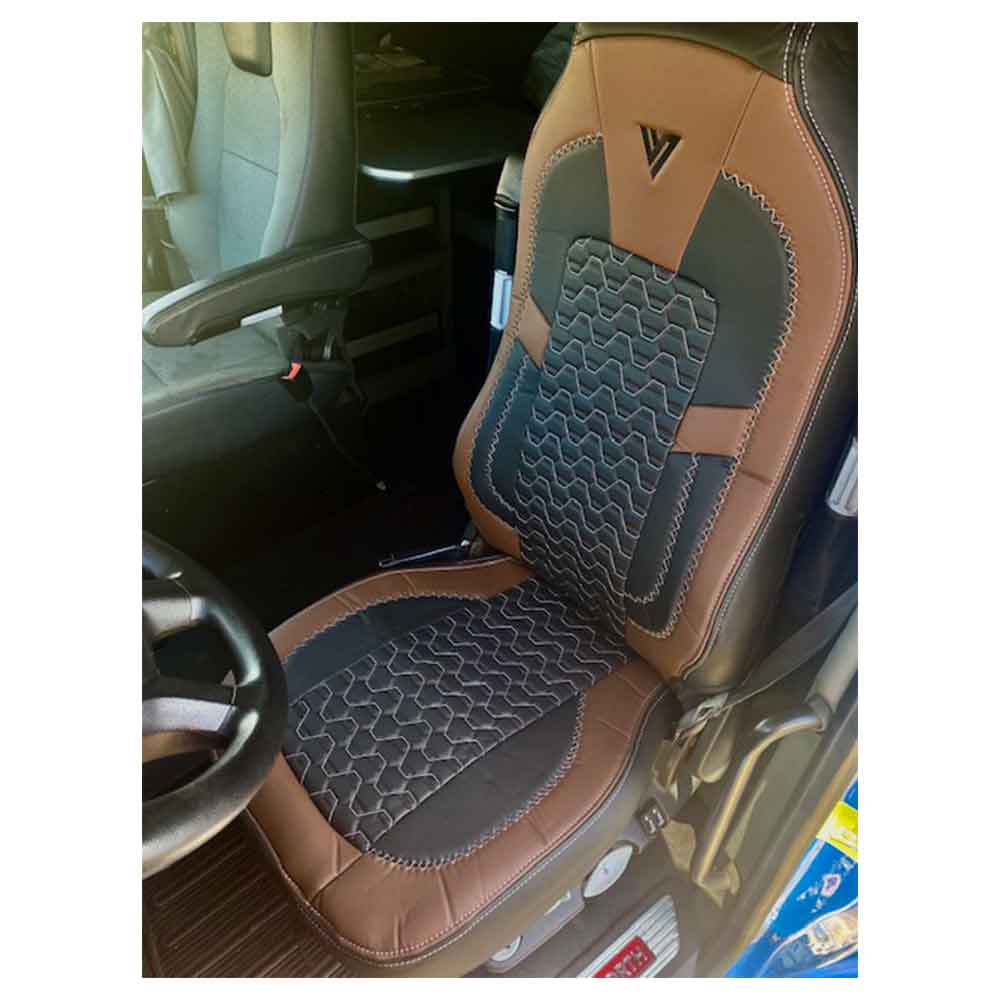 Kenworth T680, T880, W990 Black Faux Leather Seat Cover