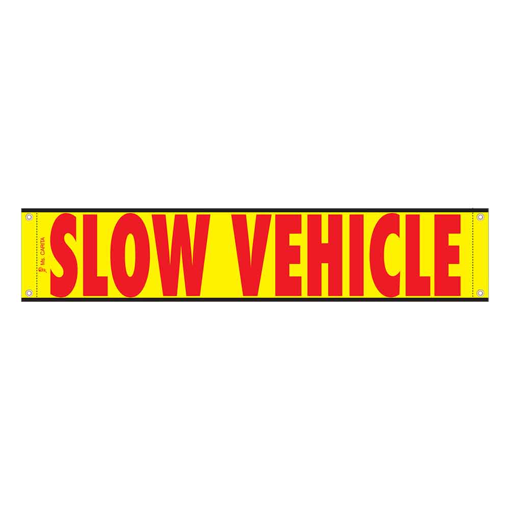 12" x 60" High Intensity Reflective Slow Vehicle Banner