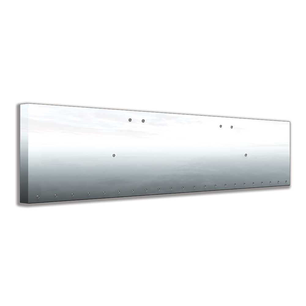 Freightliner Classic 2004-2007 18" Stainless Steel Boxed End Bumper with Twenty Two .75" Light Cutouts