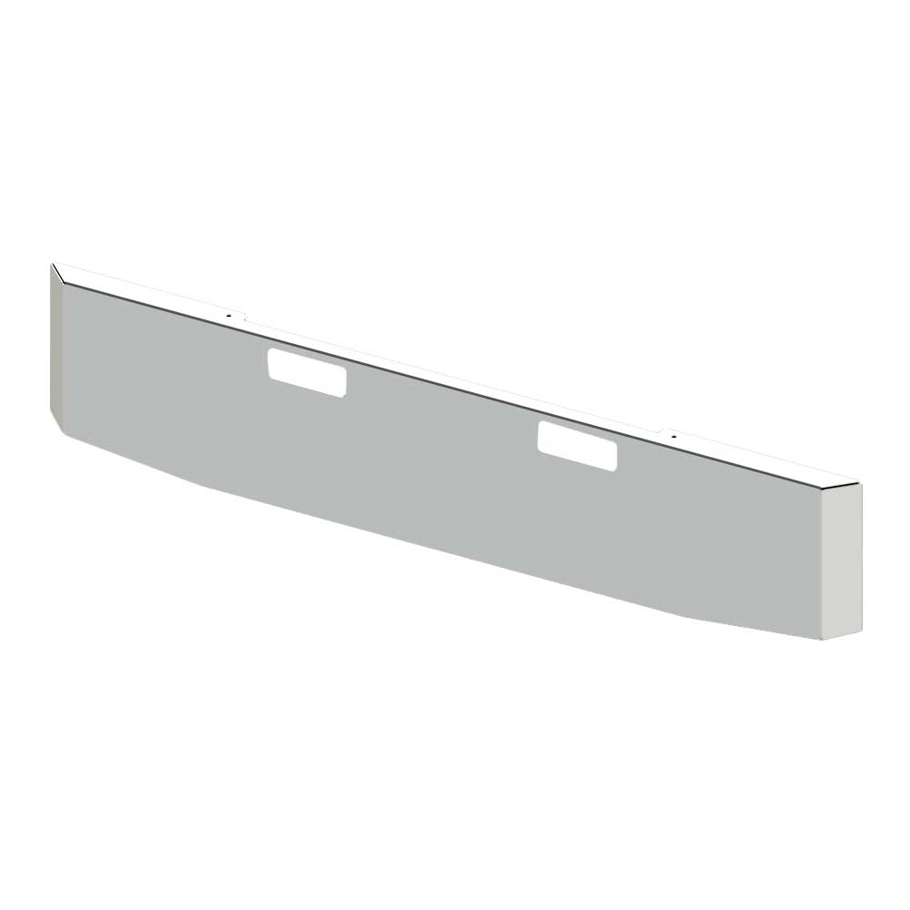 20" Tapered Mitered End with Tow Holes Chrome Blind Mount Bumper for Peterbilt 359
