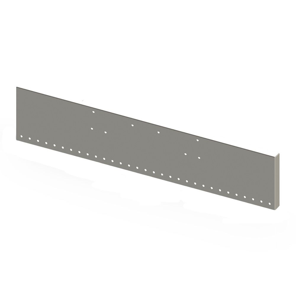 22" Peterbilt 357, 378, 379 Boxed End Chrome Plated Bumper with Thirty-One 3/4" Light Cutouts
