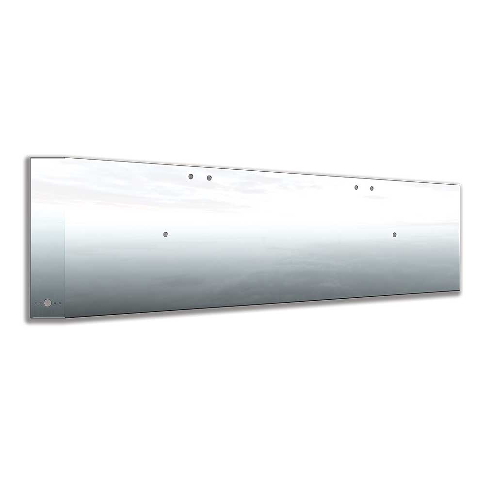 Freightliner Classic 2004-2007 18" Stainless Steel Mitered End Bumper with Two 4" Watermelon Light Cutouts