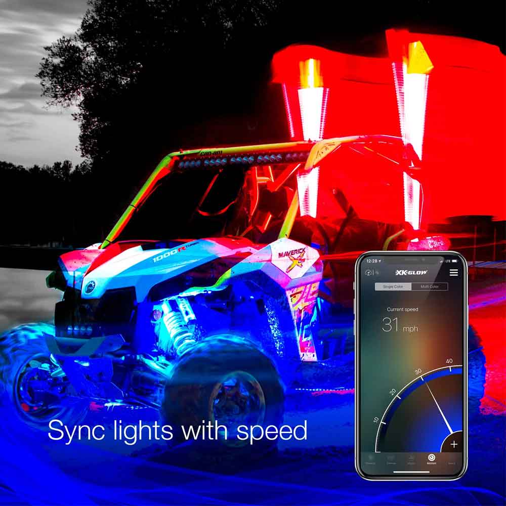 32" 2 Piece Whip Light Kit